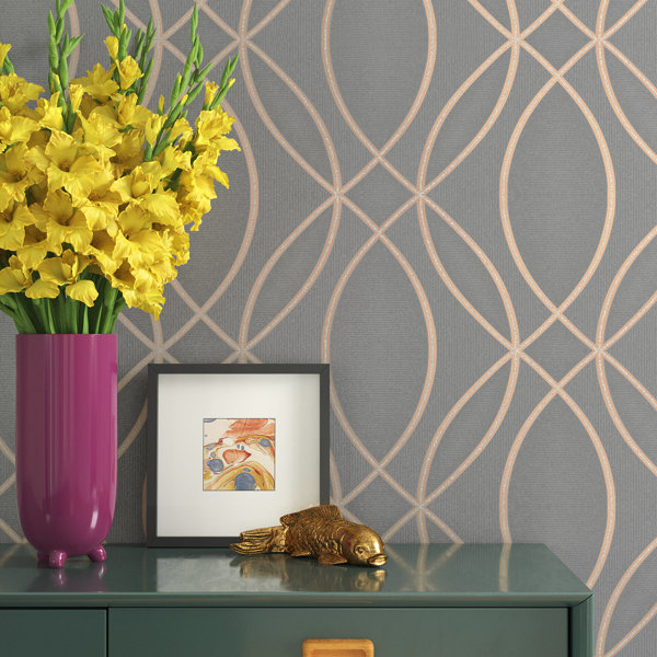 Etta Avenue™ Carine Geometric Wallpaper & Reviews Wayfair